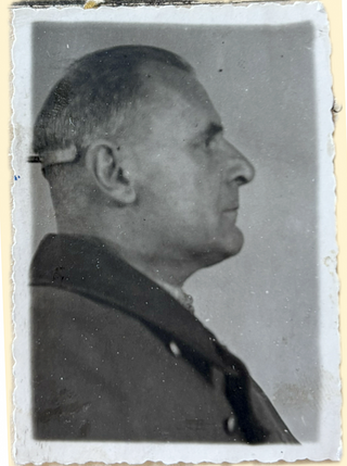 Rudolf Toussaint na vězeňské fotografii